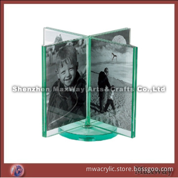 Green Revolving 4 Photos Acrylic Photo/Picture Frame
